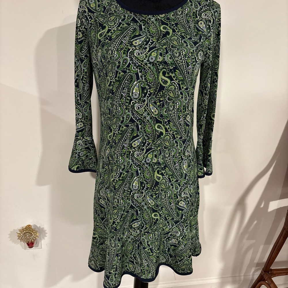 Michael Kors Paisley Floral Print Stretch Shift Dress Size M